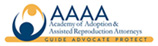 A logo for Academy of Adoption & Assisted Reproductive Attorneys with a link to their website.